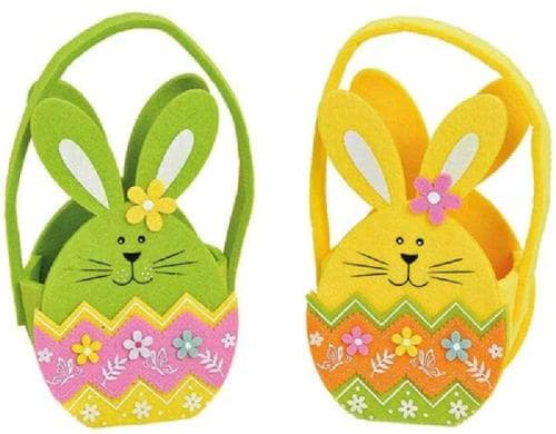 G. Wurm Osterkörbchen Hase Farbig assortiert, (B/H/T) 11x18x8cm