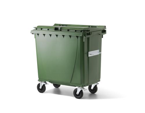 Verwo Kunststoffcontainer 770l Grün, mit Deckel