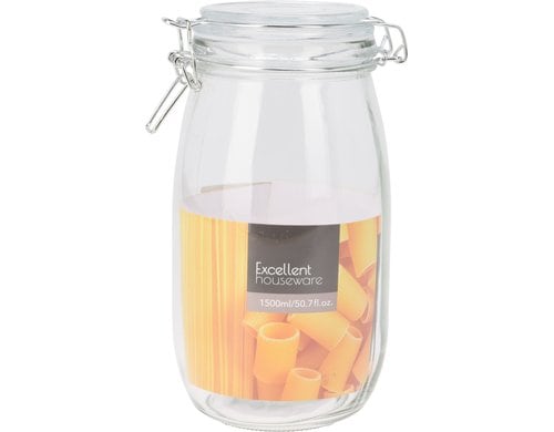 WL  Einmachglas 1.5 L glass metal clips
