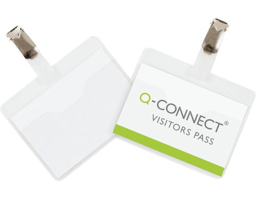 Conenct Namensschild mit Clip aus Hartfolie, 90x60mm, 25 Stück