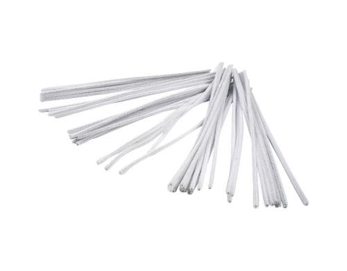 Creativ Company Chenilledraht weiss 6 mm 50 Stück, Länge: 30 cm