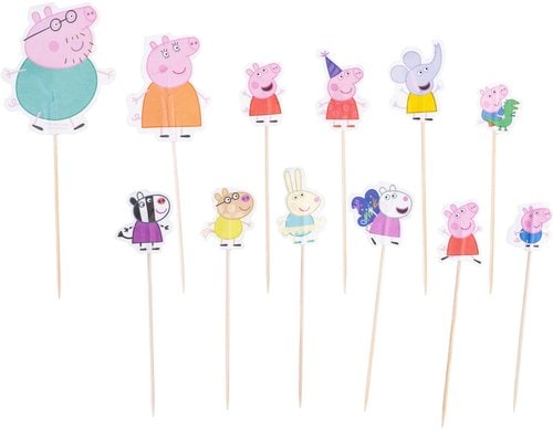 Dr. Oetker Peppa Pig Party Picker Set 24tlg. Papier Peppa, Freunde& Familie