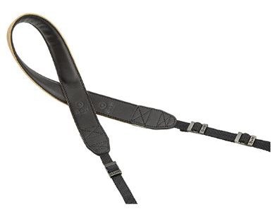 B+w Trageriemen Leder, Rindsleder, Schwarz, 150 cm