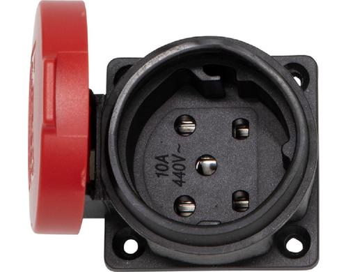 Brennenstuhl Einbaudose T15 IP55 400V/10A, Deckel rot, Typ S0718