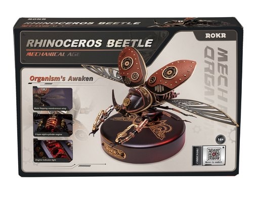 ROKR Mechanischer Rhinozeros Käfer Braun Robotime Bausatz