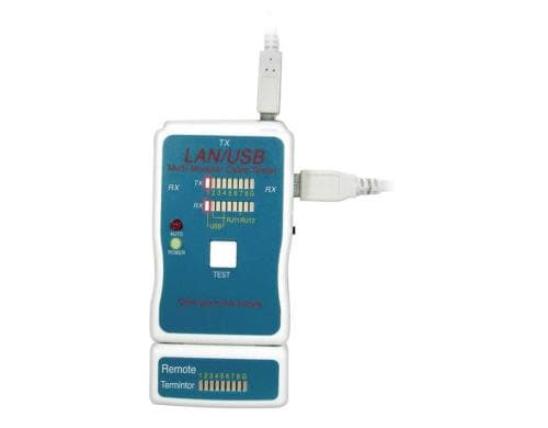LAN-Tester für Netzwerk (RJ11, RJ12, RJ45) auch für installierte Kabel bis 100m