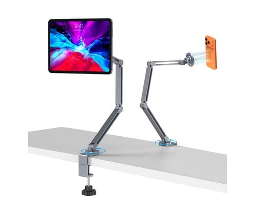 4SMARTS Halterung ErgoPro Desk Clamp, Grau Magnetisch, Tablet/Smartphone