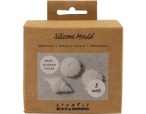 Creativ Company Giessform Silikon Muscheln, 3 Stück