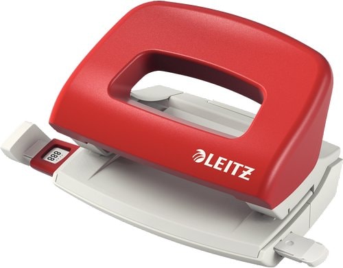 Leitz New NeXXt Mini-Locher rot, 10 Blatt