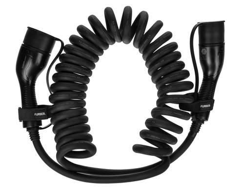 F.power EV-Ladekabel FREYJA 22kW 7m Spiral 480V, 32A, Spiralisiert