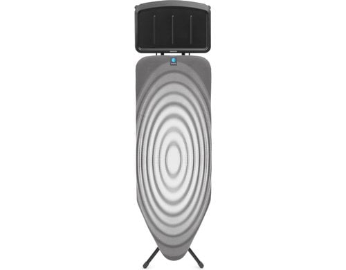 Brabantia Bügeltisch C 124 x 45 cm Dst-Ablage Solid - Titan Oval/Black