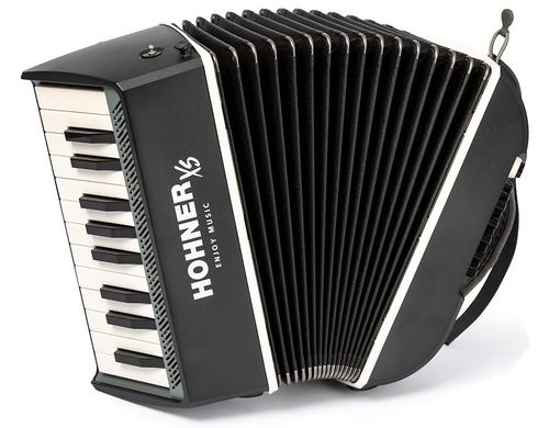 Hohner XS Akkordeon Piano GW Pianoakkordeon, Grau/Weiss