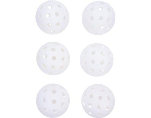 FTM Pickleball 6 Stk. weiss 6x Bälle, 72cm Durchmesser, 40 Löcher