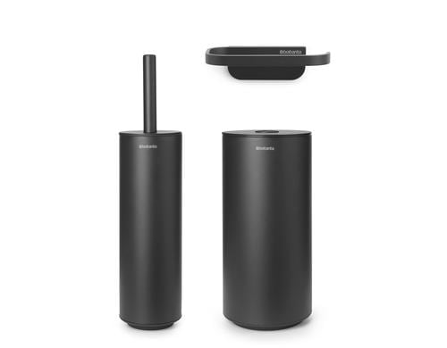 Brabantia Badezimmerzubehör Set Mindset 3teilig, Mineral Infinite Grey
