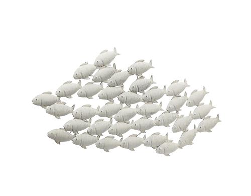 Boltze Wandobjekt Fischschwarm Eisen, B 2 cm, L 97 cm
