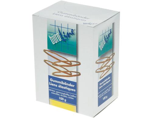 Büroline Gummibänder 3 mm x 90 mm braun ø  60mm, 100 g,  110 Stück