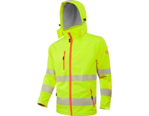 ACE Neon Lite Softshell Warnjacke 4XL für Herren (Klasse 3) - Gelb