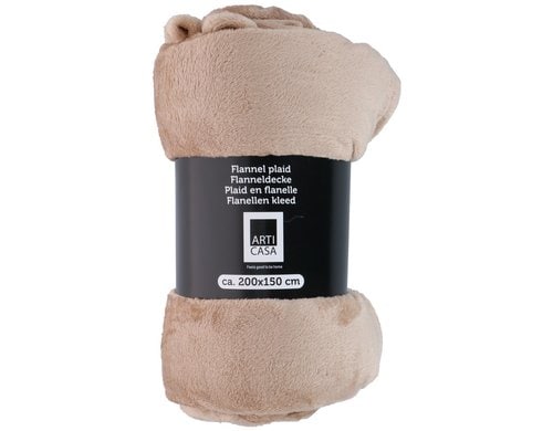 Arti Casa Wohndecke Flanell, 200x150 cm (LxB), Beige