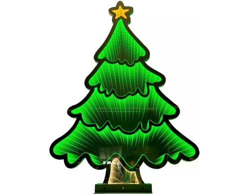 Dameco LED Infinity Tannenbaum 43x63x60cm 237 LED ww, inkl.Timer 6/18h, IP55