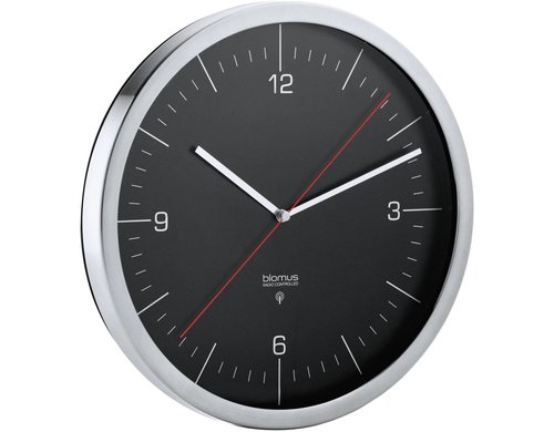 Blomus Funk Wanduhr CRONO M 24 cm, Schwarz