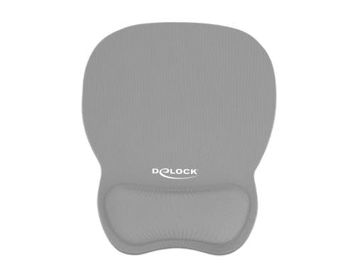Delock ergonomisches Mousepad 245 x 206 mm mit Handballenauflage, grau