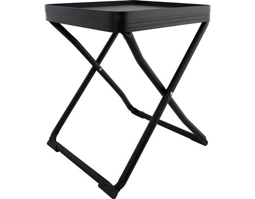 Bari Hocker mit Platte Schwarz/anthrazit