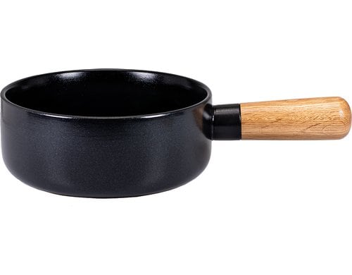 Kadastar Fondue Caquelon INDURA®, Oak Ø 22 x 10.7 cm, Eiche FSC®, Kanada/Keramik