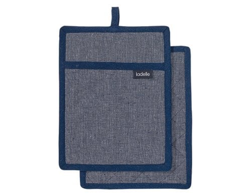 LADELLE Topflappen Eco Recycled navy 19x24 cm 2 Stk.