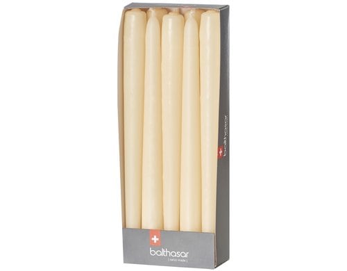 balthasar Etoilekerzen 10 Stück, Ecru 2.2x24 cm (DxH), Brenndauer 8h