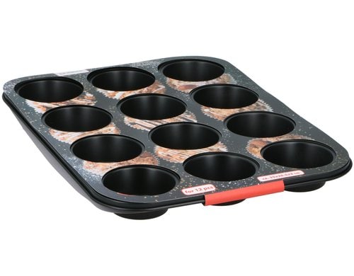 Alpina Muffinform für 12 Muffins 35x26.5x3 cm, Antihaftbeschichtung