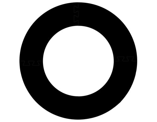 KOOR Dart Surround schwarz EVA-Wandschutz, 4-teilig, 2,5 cm