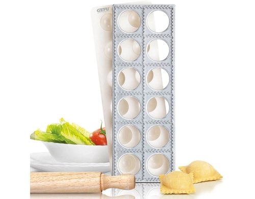 GEFU Ravioli-/Maultaschenbr. TASCA 3tlg. Aluminium / Kunststoff / Holz