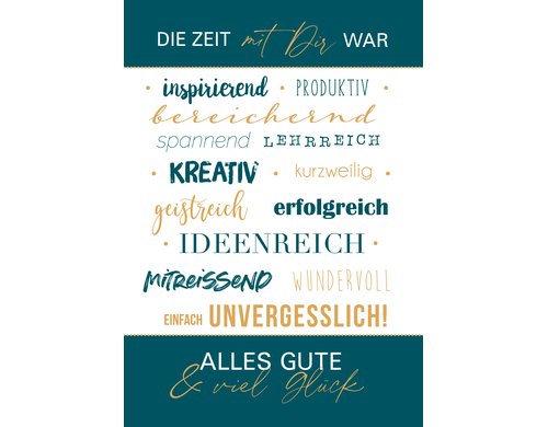 ABC Glückwunschkarte Abschied/Ruhestand A4