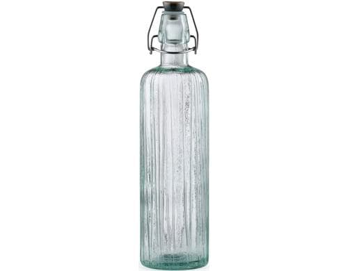 Bitz Glasflasche Kusintha Grün 0.75l 1 Stk., 8x30cm, Glas, Bügelverschluss