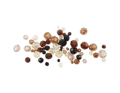 Creativ Company Facettenperlen gold, Grösse: 4-12 mm, 50g, 170 Stück