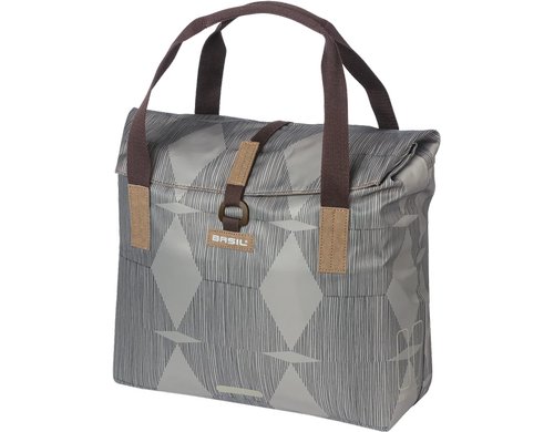Basil Elegance 20-26L beige/grau Gepäckträgertasche, 36x33x13cm