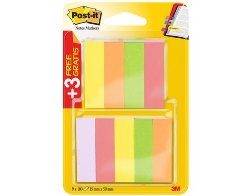 3M Post-it Index Papiermarker 9 stück à 100 15mmx50mm