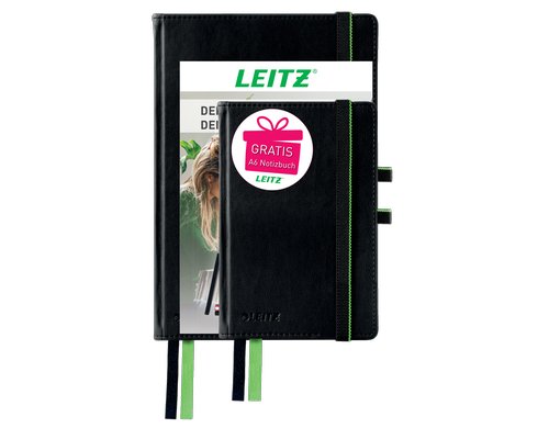 Leitz Complete Notizbuchset kariert schwarz 1x A5 und 1x A6