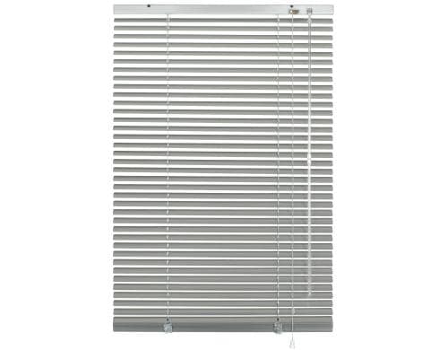 Gardinia Aluminium-Jalousie 25 mm, Silber 60 x 130 cm, Stahl/Alu, inkl. Befestigung