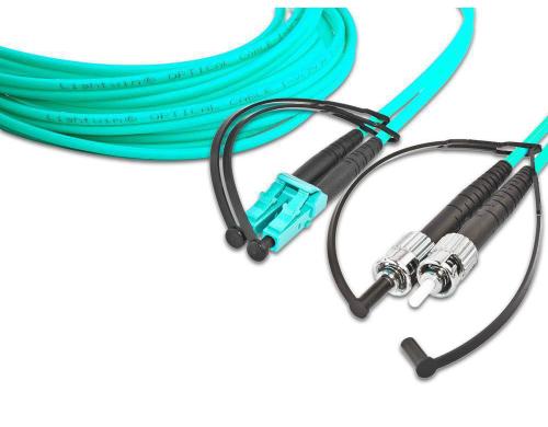 Lightwin LWL Duplex Patchkabel Multimode 50/125µm, LC-ST, 5.0m OM3