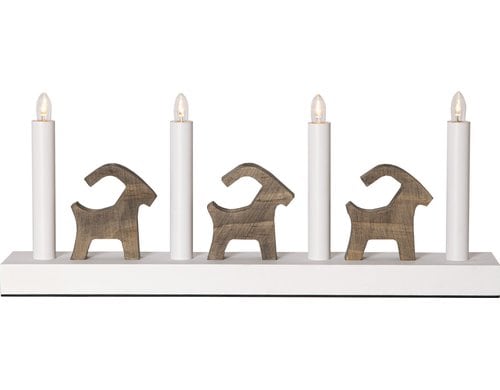 Star Trading Kerzenleuchter BRUSE IP20, LED warmweiss, Schalter