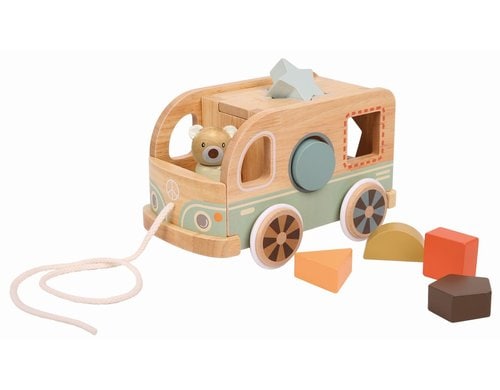 Spielba Nachziehbus Bär