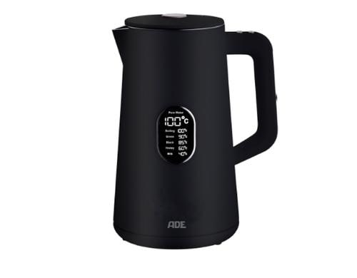 ADE Wasserkocher mit Themperaturanzeige schwarz, 1.5 Liter, 1800W