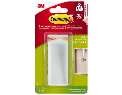 3M Command Leinwand Aufhänger 1 Aufhänger, 2 grosse Strips