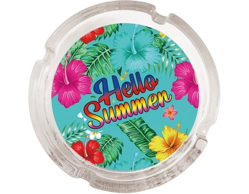 Dameco Aschenbecher Hello Summer 10x3.5 cm (DxH), Glas