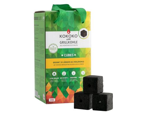 Grillkohle KOKOKO Cubes 3kg Kokosnüsse