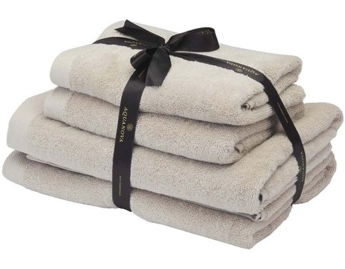 Aquanova Handtücher Rio,2x 50x100/2x 67x130 Beige, 100% Organic Baumwolle, 500 gr/m²