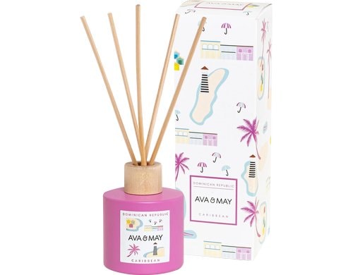 AVA & MAY Duftstäbchen Dominican Republic 6.6x6.6x20 cm, Stäbchen aus Echtholz