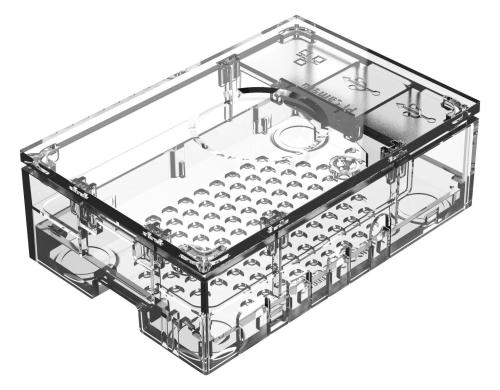 Gehäuse zu Raspberry Pi 4 Model B, (Pi 4B) Farbe: Transparent