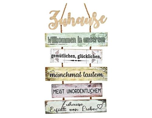 G. Wurm Schild Zuhause.... aus Holz 32x53x1.5 cm (BxHxT)
